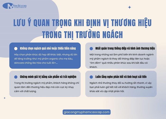 Lưu ý quan trọng khi định vị thương hiệu trong thị trường ngách