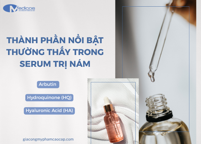 Các thành phần nổi bật trong serum trị nám