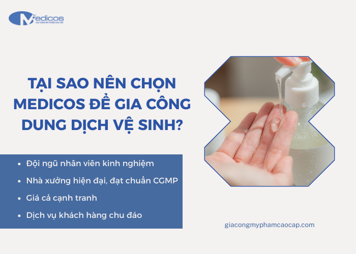 Medicos - Đơn vị gia công dung dịch vệ sinh uy tín