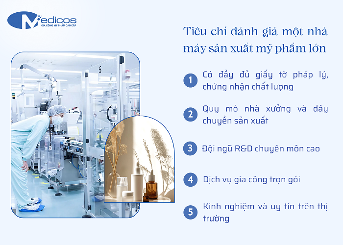 Những tiêu chí đánh giá nhà máy sản xuất mỹ phẩm lớn, uy tín