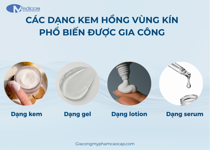 Các dòng kem hồng vùng kín nên gia công