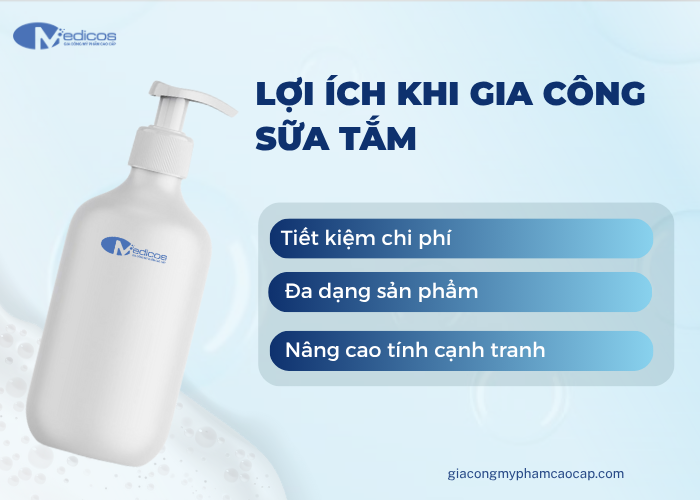 Lợi ích khi gia công sữa tắm