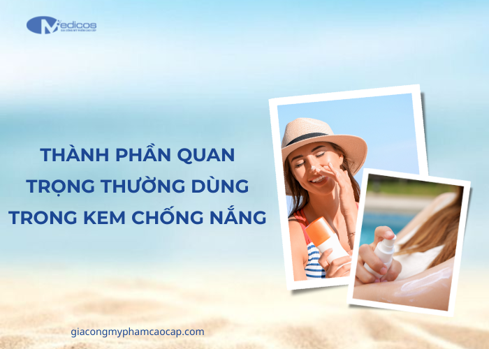 Một số thành phần chính trong kem chống nắng