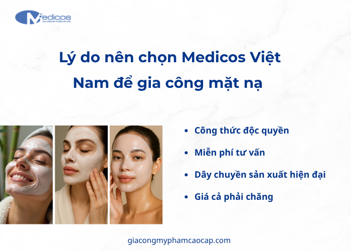 Medicos - Đơn vị gia công mặt nạ đạt chuẩn cGMP