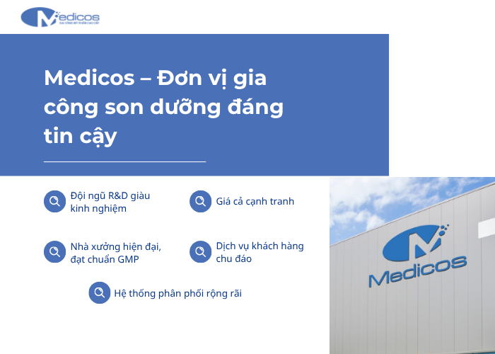 Medicos – Nhà cung cấp dịch vụ gia công son dưỡng uy tín.