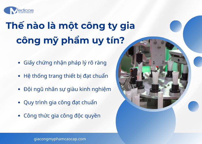 Tiêu chí xác định một công ty gia công mỹ phẩm đáng tin cậy